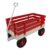 LMAOSS Steel and Wood Wagon, Utility Wagon Cart with 10 Inch Pneumatic Tires, All-Terrain Pull Cart with Adjustable Handle, Outdoor Wagon for Gardening, Camping, Yard, Kids and Home