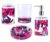 Locco Decor 4 Piece Acrylic Liquid 3D Floating Motion Bathroom Vanity Accessory Set Leaf