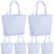 Locmeo 6 Pcs Mini Seersucker Canvas Bags for Women Small Canvas Tote Bag Macaron Preppy Storage Pouches for Travel Beach Bachelorette Bridesmaid Wedding Welcome Gift Camp Birthday Party Favor