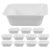 LOCZUK 12pcs Square Plastic Activity Trays Art Tray for Classroom 100ml