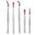 LOCZUK 5pcs Rubber Tipped Tweezers, Straight & Curved Head Stainless Steel Tweezers – Non-Slip Precision Hand Tools for Crafting Jewelry Stamp Handwork