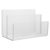 LOCZUK Acrylic Mail Organizer with 2 Compartments, Clear File Sorter