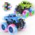 LODBY Monster Trucks Toys for Toddlers, Light-Up Trucks & Cars Toys for 2 3 4 5 6 Year Old Boy Christmas Birthday Gifts, Kids Push and Go Cars with Flashing Wheels (2 Pack)