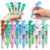 Loffcoter 24 Mini Dinosaur 4-in-1 Ballpoint Pens, Cute Multicolor Pens for Kids, Black Blue Red Green Ink, Party Favors, Classroom Prizes, Goodie Bag Gifts