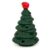 LOGOFUN Ceramic Christmas Tree Night Light with Apple Topper – Green