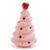 LOGOFUN Ceramic Christmas Tree Night Light with Apple Topper – Pink