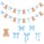 Lomantank 2 Pcs We Can Bearly Wait Banner Bear Theme Party Decorations Double Layer Pre-Strung Garland with Bow for Gender Reveal, Welcome Baby Shower, Dessert Table, Fireplace Decor (Blue)