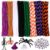 LOMIMOS 420Pcs Halloween Pipe Cleaners Craft Set,320pcs Halloween Fuzzy Chenille Stem &100Pcs Self-Adhesive Wiggle Googly Eyes for Home Handcraft School Art Festival Creative DIY Decorations