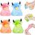 LOMIXORX 4Pcs Glitter Highland Cow Squishy, Cute Squishy Fidget, Birthday Christmas Party Favors for Adults