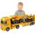 lonfypeng 3-in-1 Construction Truck Toy for Ages 3-6 – 25.6 Inch Extra-Large Semi-Truck with Lights & Sounds, Detachable Excavator and Light & Sound Dump Truck, Inertia Vehicle Set