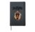 Long Haired Shepherd Cartoon Pet Dog Breed Belgian Tervuren Hardcover Journal, Black