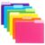 LONGKEY Colored File Folders, Manilla Folders 8.5×11, 6 PCS