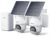 LongPlus 3K Security Cameras Outdoor Wireless System, 2 Cam-Kit, No Subscription, Solar-Powered, No Blind Spot Home Home Surveillance System