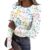 Long Sleeve Underscrub for Women Dressy Casual Floral Print Crew Neck Tops