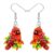 LONYOO Acrylic Red Cardinal Earrings Dangle Drop Bird Flower Mushroom Jewelry Cute Cardinal Gifts for Women Mom Bird Lovers (Bright Red)