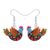 LONYOO Cartoon Hen Chicken Earrings Bohemian Farm Animals Boho Jewelry Acrylic Statement Chicken Gifts for Women Creative Charms (Red Black)