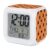 LooPoP Halloween Alarm Clocks Black Web-Spinner Digital Clock 7 Color LED Night Light Silent Non-Ticking Battery Operated Cobwebs Orange Cube Clocks for Bedroom Bedside Living Room Office Fall Decor