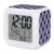LooPoP Halloween Alarm Clocks Black Web-Spinner Digital Clock 7 Color LED Night Light Silent Non-Ticking Battery Operated Cobwebs Purple Cube Clocks for Bedroom Bedside Living Room Office Fall Decor