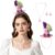 Lorilida Rainbow Mini Top Hat Headband with Lollipop Dangle Necklace Earrings for Gay Pride Month LGBTQ Parade Party Purple One Size
