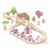 Losnakt Wooden Train Set for Toddler, Wooden Train Track Toddler Girl Toys，Train Fantasy Toys Gifts for 3 4 5 6 7 Girls