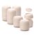 Lotour PLA Travel Toiletry Containers, Refillable Jars, Matte Beige