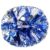 Lovecheer 2PCS Metallic Blue and Silver Pom Poms Cheerleading