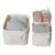 LOVE IT STORE IT Storage Baskets – Organiser Box for Children’s Room & Bathroom – Beige – Set of 3, 2 Sizes