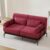 Loveseat Sofa 59″ Sofa Couch 2 Seater Sofa with Flexible USB Ports, Unique Cylindrical Armrests for Living Room, Red