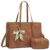 LOVEVOOK Laptop Bag for Women Vintage Leather Laptop Tote 15.6 inch Large Capacity Computer bag with Clutch Purse for Work