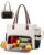 LOVEVOOK Lunch Bag for Women, Work Bag with Insulated Lunch Compartment with Large Cup Holder