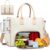 LOVEVOOK Work Tote Bag with Lunch Compartment with Giant Tumbler Holder,17 Inch Waterproof 3 in 1 Lunch Bag Women Men Laptop Bag Purse Tote with Padded Sleeve for Teacher,Nurse,College,Travel,Office