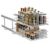 LOVKIT 2 Tier Pull Out Cabinet Organizer,(11½”W x 22″ D) Soft Close Slide Out Drawer For Kitchen Base Cabinet, Individual Pull Out Shelf, Roll Out Pantry Organization, 22 Inch Deep