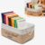 Loyipu Book Storage Basket TBR Book Lover Gifts To Be Read List Storage Bin Reading Accessories–a bookish gift for students teachers homes as well as book club members and librarians (White + Brown)