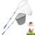 LPEIEB Critter catching net, Chicken net 2-piece Set Small Animals (Includes 2 nets, 2 Poles) (Catching Net-2PC+Basket)