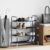 LPERTGFHU 4-Tier Shoe Rack Organizer, Portable Metal Frame Storage Shelf with Fabric Shelves, Lightweight Entryway Shoe Storage Stand, Black, 23.6 x 11.4 x 26.4 Inch