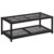 LPERTGFHU Shoe Bench with Storage Shelf, Entryway Shoe Organizer Rack, Poly Rattan and Metal Seat for Hallway, Bedroom, Living Room, Black 31.5 x 15.7 x 11.8 Inch