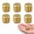 LQLACBD 6 PCS Brass Dice, Gold Dice, Recessed Pips and Rounded Corners