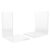L Shaped Bookends 2pcs Acrylic for Shelves and Desks