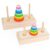 lstyty Montessori Wooden Rainbow Color Stacking Rings Logic Game
