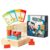 lstyty Montessori Wooden Three View Cube Vision Learning Box