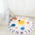 LTKOUGFAM Round ABC Space Kids Rugs,5.2 ft Non-Slip Solar System Alphabet Rugs, Washable Rug, Soft Plush Educational Circle Rug for Classroom playroom Bedroom Kids Room Decor(for Age 2+)