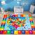 LTKOUGFAM USA Map ABC Kid Rug 39.4″ × 63″ for Playroom Geography Classroom Rug Educational Kids Playmat Alphabet Mat for Primary School Fluffy Ployester Non-Slip Preschool Carpet for Room