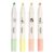 LUAONI 4Pcs Fluorescent Highlighters Smooth Glides Fluorescent Marker Pen For Book Annotation School Projects And Work Notes