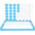 Lucite Acrylic Four in a Row Game – Premium Connect Board Game with 42 Playing Chips, Modern Luxury Tabletop Decor for Family Game Night, Coffee Table Game, Sky Blue & White