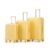 Luggage Sets with Cup Holder, 3 Piece ABS Spinner Suitcase Set (20/24/28 inch), Carry On Luggage with USB & Type-C Port, Phone Holder, Durable Waterproof Hard Shell, Telescopic Handle (Yellow)