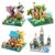 LUKHANG Four Seasons Flower House Plant Series 4 Miniature Building Blocks Set, Creative Tree House Flower and Plant Model DIY Gifts for Adults
