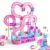 Lukxi Pink Electric Train Set for Girls, 170PCS Magnetic Train Track with Heart-Shaped Design, DIY Anti-Gravity 3D Race Track, STEM Educational Toy Gift for Kids Ages 4-12(82 Track+2 Car)