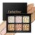 LuLuTone 6Colors Gold Brown Champagne Pink Glitter Nude Eyeshadow Palette, Cream Shimmer Sparkling Metallic Highlighter, High Pigment Long-Lasting Waterproof Diamond Eye Shadow Makeup For Women