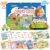 Lumikidz Montessori Busy Book for Toddlers 3-5, Preschool Learning Activities, Toddler Learning Binder, Busy Book for Kids Ages 3-6, Pre-Attached Velcro Activity Book