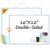 Lumspax Blue Frame Small Dry Erase Board for Wall, 16″ x 12″ Double-Sided Hanging Whiteboard with 4 Markers, 4 Magnets and 3 Mini Sticky Notes, Portable Whiteboard for Kids, School, Home, Office